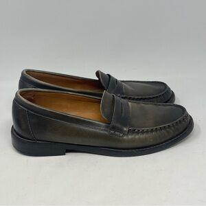 Allen Edmonds Dylan Penny Loafers Mens 8.5 D Burnished Green Leather Shoes